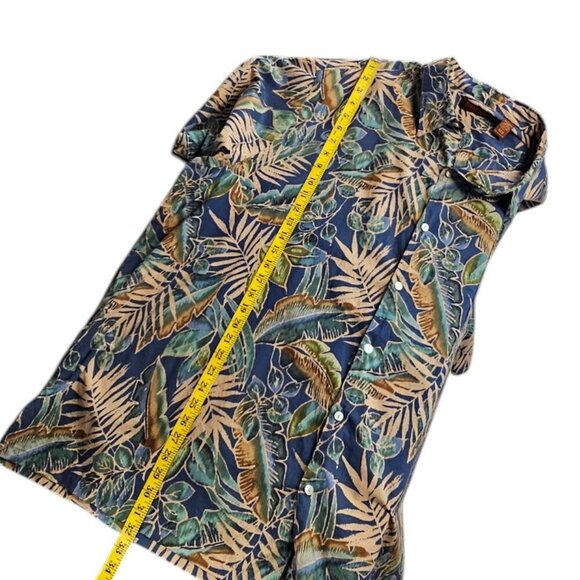 Tori Richard Mens Hawaiian Print Button Down Short Sleeve Shirt, Cotton, 4XB - Picture 5 of 7